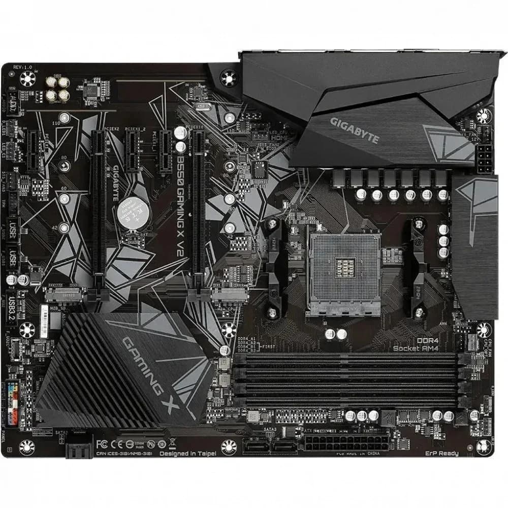 Сист.плата Gigabyte B550 GAMING X V2, B550, 4xDDR4, PCI-E4 x16, 1xM.2, 4xSATA, HDMI, LAN1GbE, BOX