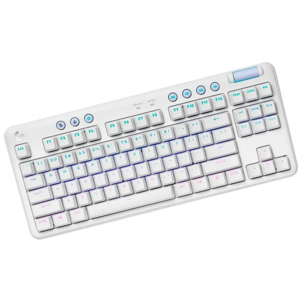 Клавиатура Logitech G715 TKL механическая белый USB беспроводная BT/Radio Multimedia for gamer LED (подставка для запястий) (920-010464)