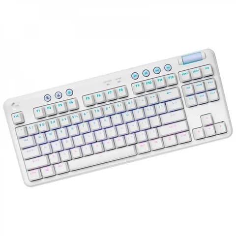 Клавиатура Logitech G715 TKL механическая белый USB беспроводная BT/Radio Multimedia for gamer LED (подставка для запястий) (920-010464)