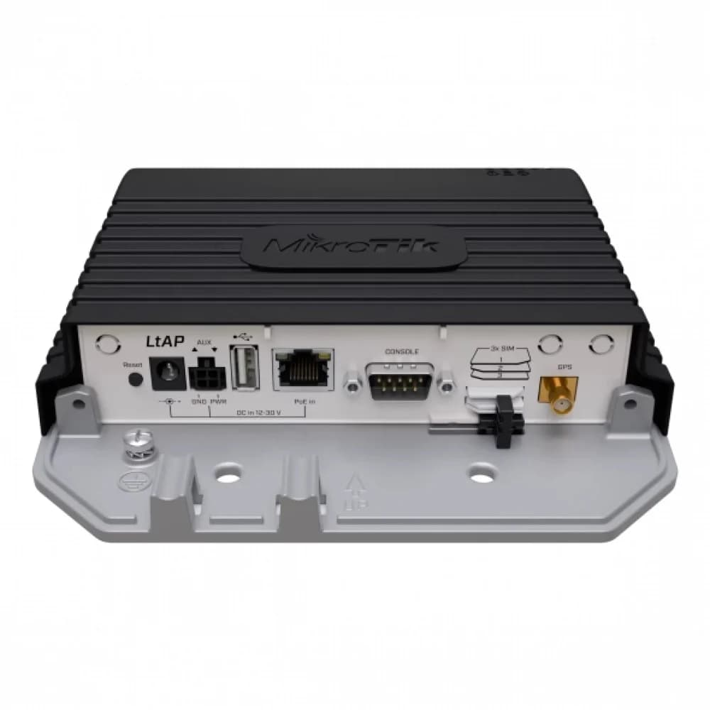 Точка доступа, MikroTik, LtAP-2HnD&R11e-LTE7, LtAP LTE7 kit, 1 порт 10/100/1000М, 2,4 GHz, 802.11b/g/n, 300 Mbit/s, 3 Modem (Mini SIM), RouterOS, -40°С до 70 °C