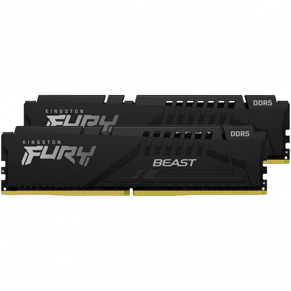 Память DDR5 2x32GB 6000MHz Kingston KF560C36BBE2K2-64 Fury Beast Black Expo RTL Gaming PC5-48000 CL36 DIMM 288-pin 1.35В kit single rank с радиатором Ret