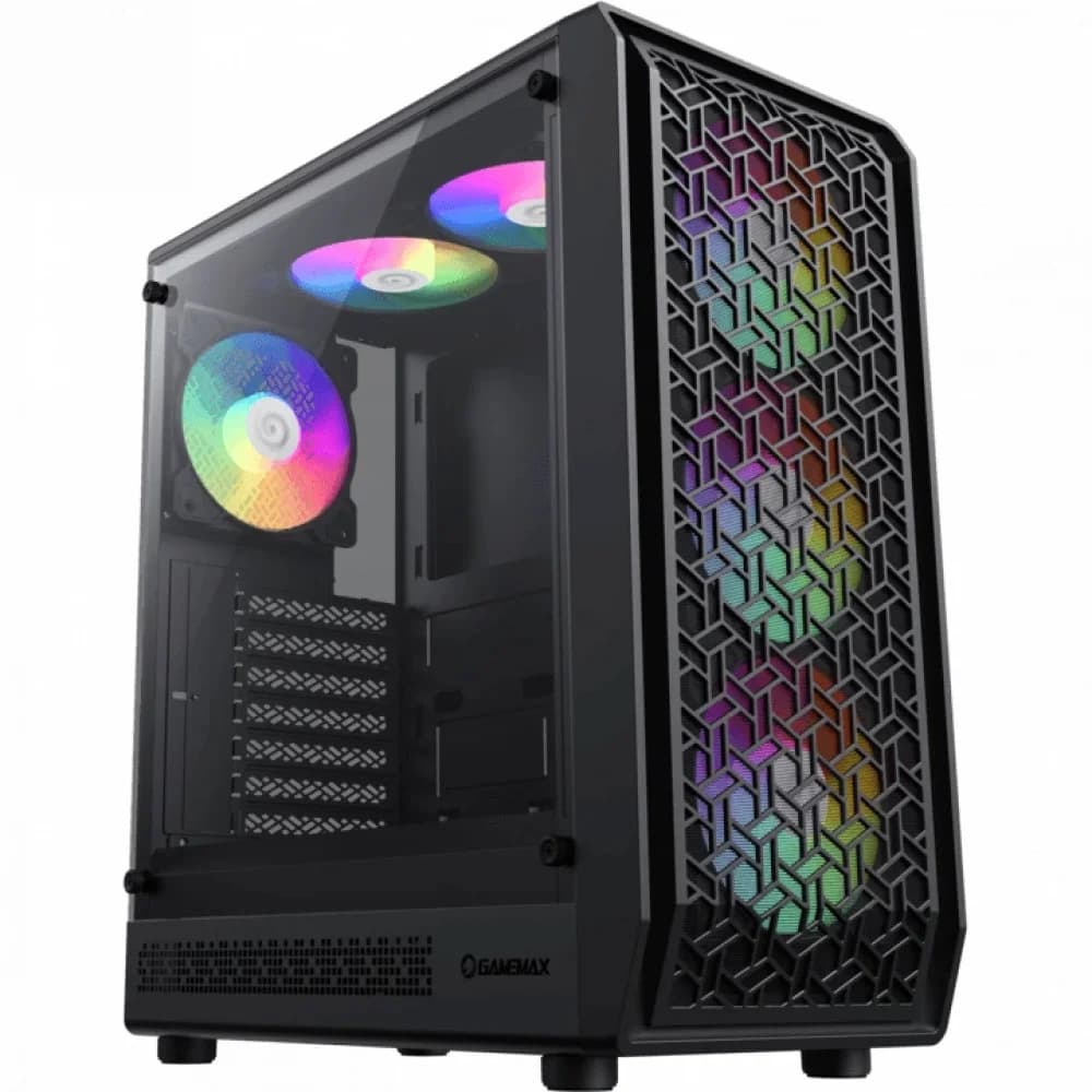 Компьютерный корпус, Gamemax, FORGE AB, 1115-3801R0007, ATX/MATX/ITX, 2*3.5"/3*2.5", Высота кулера до 155 мм, Длина VGA до 330 мм, 386x205x449 мм, Без Б/П, Черный