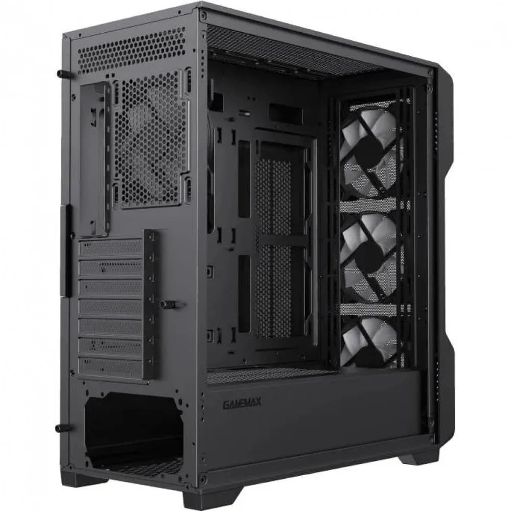 Компьютерный корпус, Gamemax, Siege BK, 9101-0800R0031, ATX/MATX/ITX, 2*3.5"/3*2.5", Высота кулера до 165 мм, Длина VGA до 410 мм, 465x210x485 мм, Без Б/П, Черный