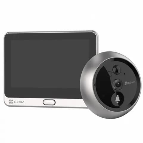 EZVIZ DP2C Дверной звонок/глазок (Wi-Fi, 1920 x 1080, 1/3" ProScan CMOS 2.0 мм, 155°, H.264, ИК 5м, 4.3" Touch Screen, MicroSD, microUSB, 4600 мА·ч)