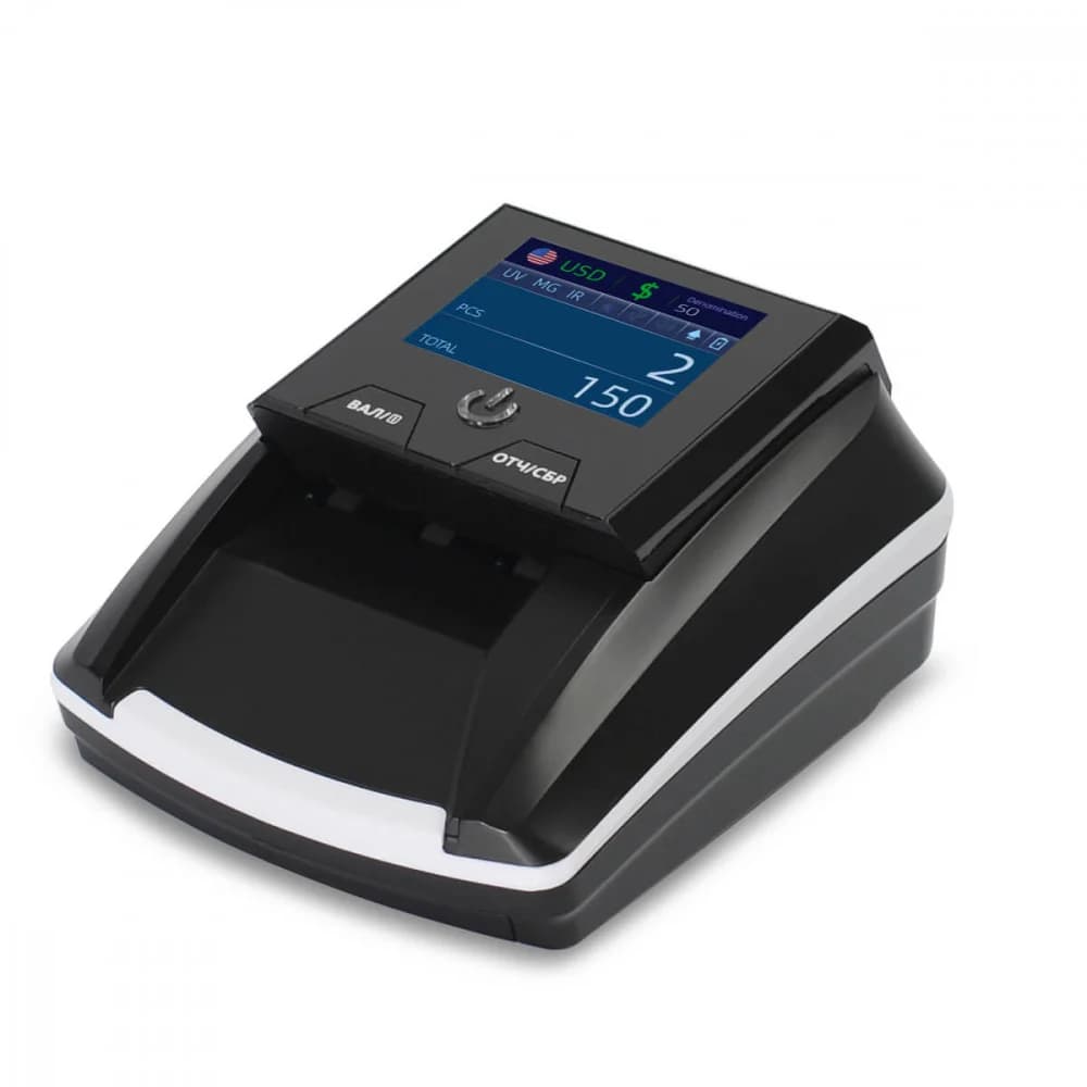 Детектор банкнот MERTECH D-20A Promatic TFT Multi Инфракрасная и Ультрафиолетовая детекция Геометрическая детекция Магнитная детекция Детекция оптической плотности Индикация: TFT Аккумулятор: Нет