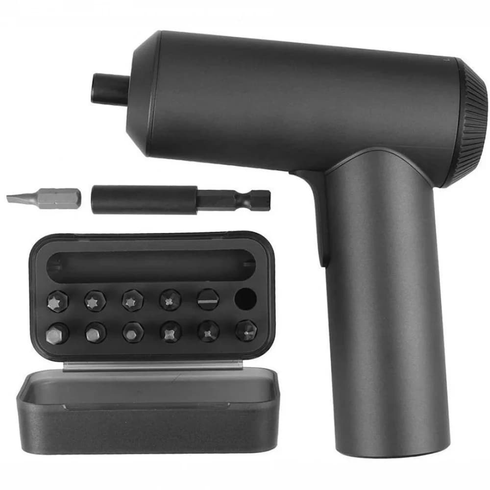 Электроотвертка, Xiaomi, Mi Cordless Screwdriver (3.6V), MJDDLSD001QW/DZN4019TW, Встроенный аккумулятор, Li-Ion, 2000 мАч, 3.6 В, Подсветка, 200 об/мин, 5 Н·м, Шуруповерт/Шестигрванник, Черный