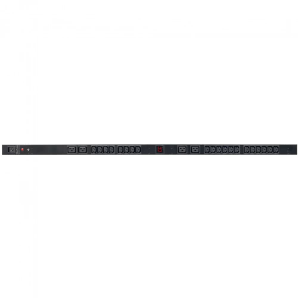 Блок распределения питания, CyberPower, PDU20MVHVIEC24F (240В), Входной разъем IEC C20 x1, Выходной разъем IEC C13 x 20, IEC C19 x 4, Длина кабеля 3,05 м, Высота: 0U