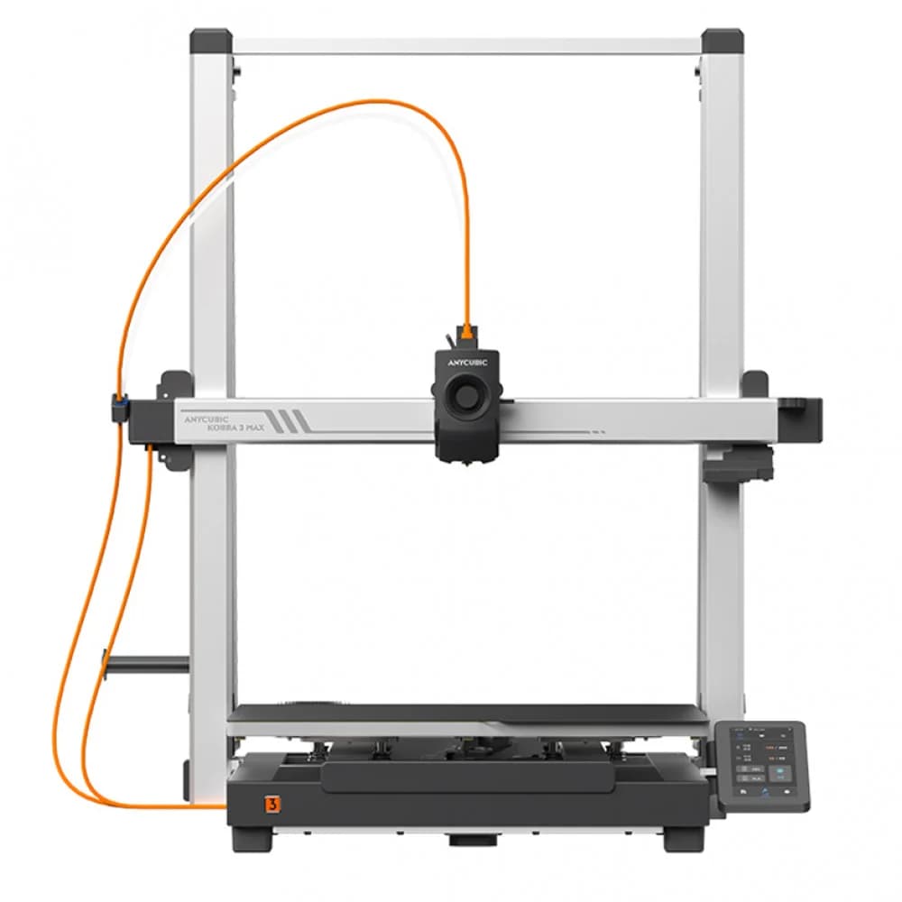 Филаментный 3D принтер, Anycubic, Kobra 3 Max KB3MBK0A-O, 420x420x500 мм, до 600 мм/с, FDM, 4-цветная печать расширяемая до 8 цветов, Температура сопла до 300°C, Сенсорный дисплей 4.3", USB, LAN, Wi