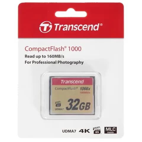 Название продукта: Карта памяти CompactFlash 1000 Производитель: Transcend Модель: 1000 Цвета, использованные в оформлении: Желтый Корпус: Пластик Интерфейс: CompactFlash Тип Flash памяти: Память ти