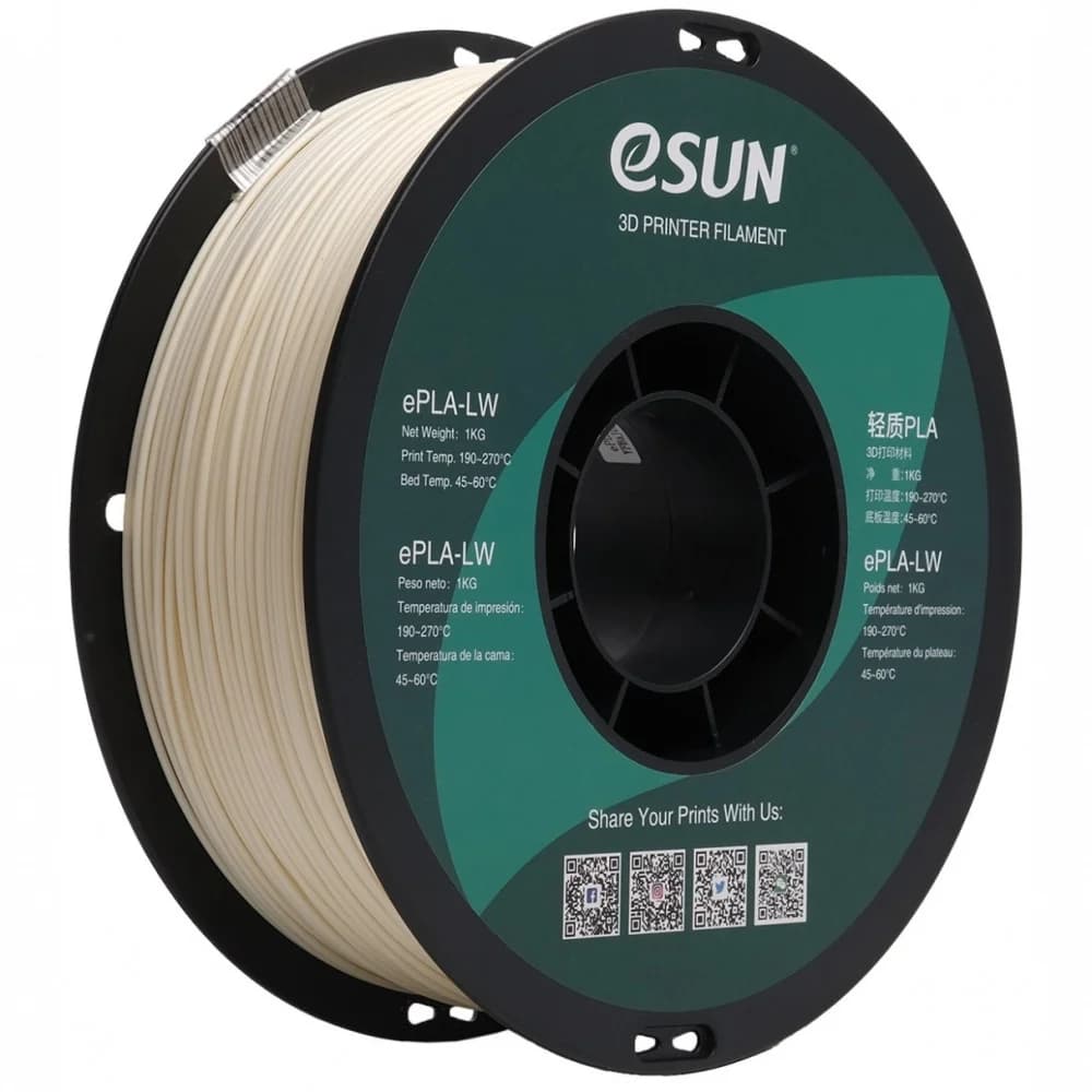 ePLA-LW filament. eSUN Natural, 1.75mm 1kg/roll