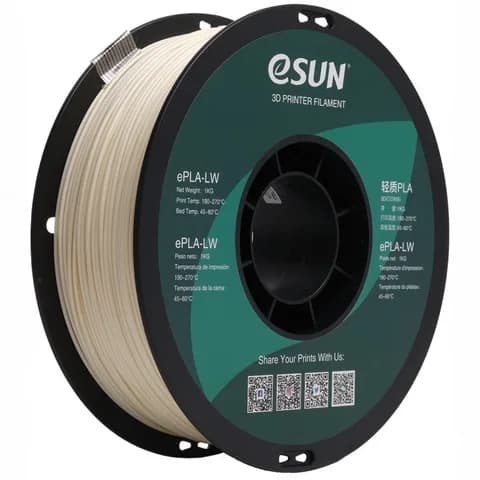 ePLA-LW filament. eSUN Natural, 1.75mm 1kg/roll
