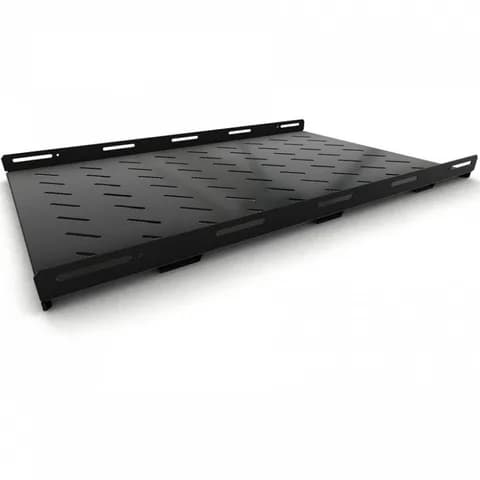 Полка Hyperline Hyperline TSH3H-850-RAL9004 (TSH3H-850-RAL9005) Полка стационарная усиленная, глубина 850 мм, с боковым креплением, нагрузка до 100 кг, для шкафов серии TTB, TTR, 485х850мм (ШхГ), цв