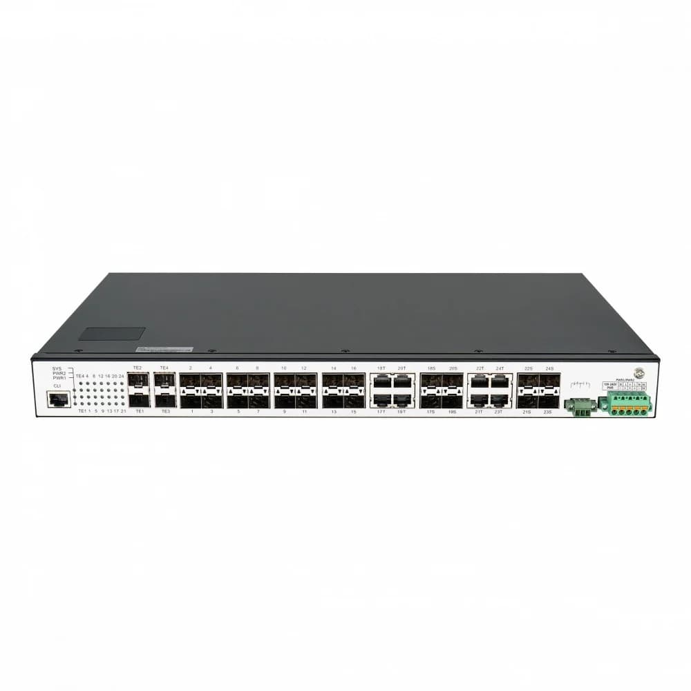 IES2000-5024S8C4X Коммутатор Unmanaged Multi functional PoE Switch (8 1000M PoE ports, 2 GE TX ports built-in AC220V power supply 120W PoE power, desk-top/rack-mounted installation)