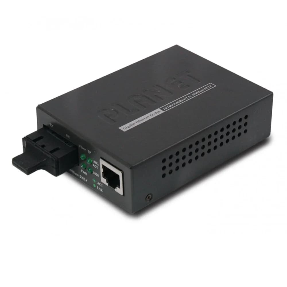 Медиаконвертер Planet GT-802S Медиаконвертер, Planet, GT-802S, Оптоволокно SC на медь RJ45, 10/100/1000Base-T, Duplex