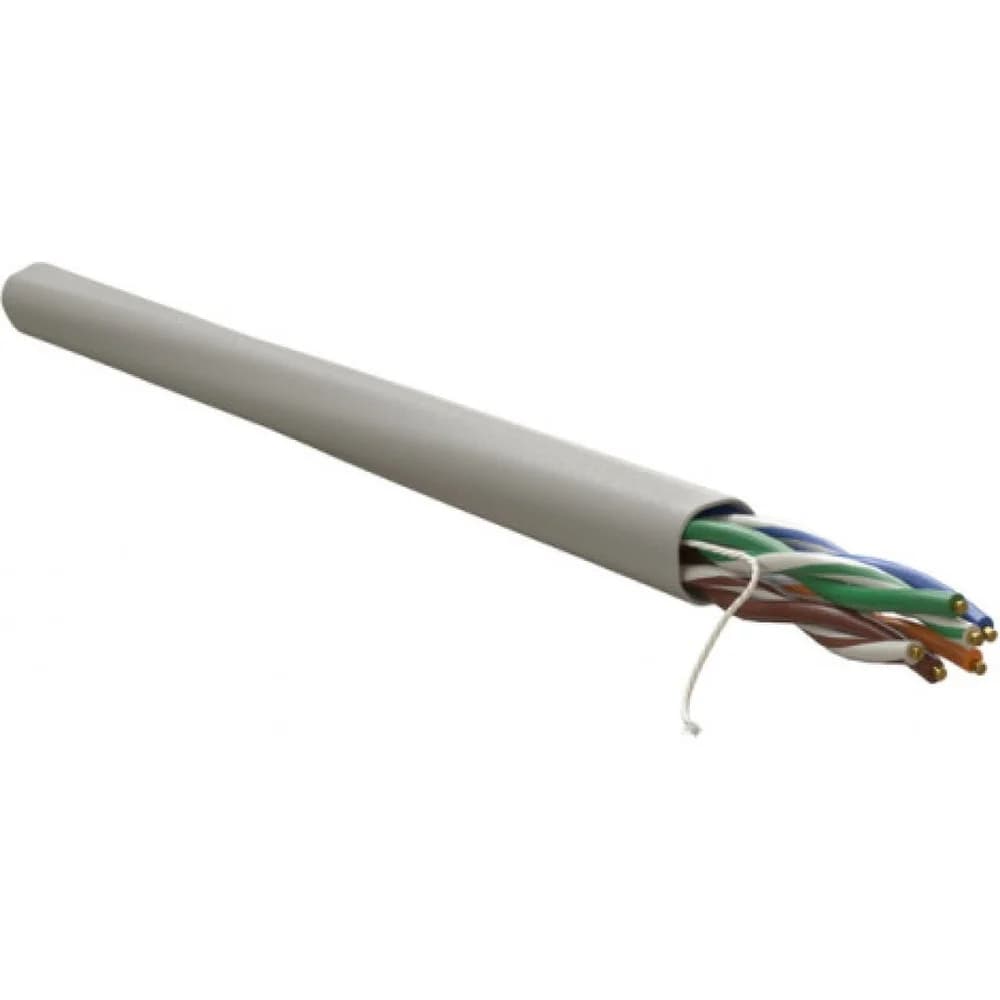 WRline WR-UTP-4P-C5E-LSZH-GY Кабель витая пара, неэкранированный U/UTP, категория 5e, 4 пары (0,50 мм), одножильный, внутренний, LSZH, нг(A)-HF, серый, 305 м