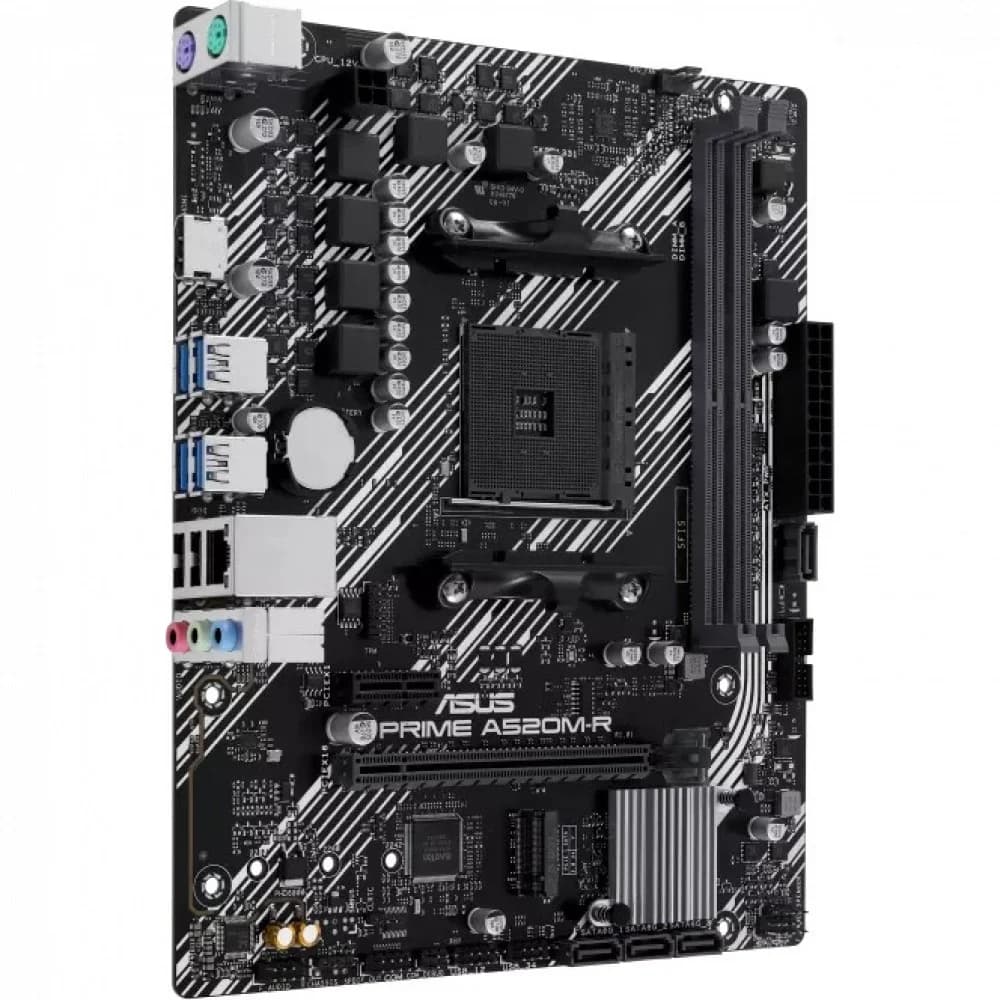 ASUS PRIME A520M-R (Socket AM4, mATX, 2xDDR4(64GB), HDMI 2.1, 1xPCIe 3.0x16/1xPCIe 3.0, 1xLAN, 4xSATA 6Gb/s, 1xM.2, 4xUSB 3.2, 2xUSB 2.0, 2xPS/2)