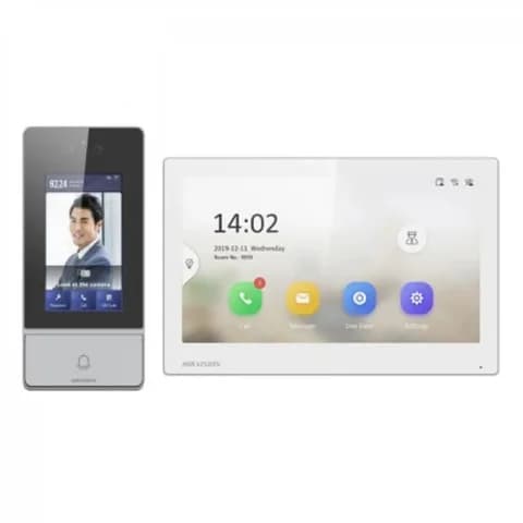 Комплект домофона | Комплектация: Монитор 1×DS-KH6350-WTE1 White / Вызывная панель 1×DS-KV9503-WBE1 / 1×PoE Коммутатор / 1×TF card 32GB / 1×Блок питания