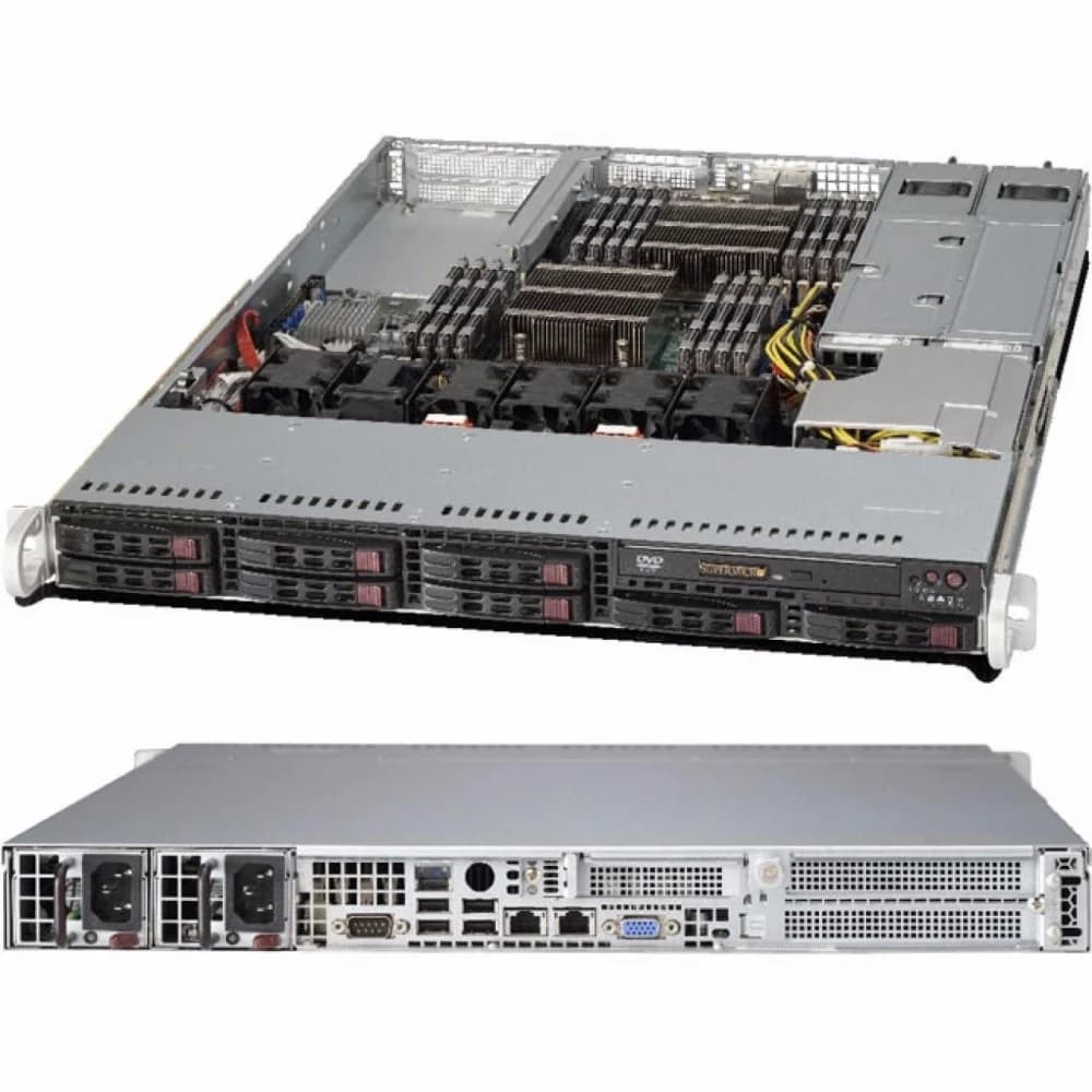 Корпус SuperMicro CSE-113MFAC2-R606CB 8x2.5\ 12Gb/s 2x600W" 1. 1U Chassis, support motherboard size: ATX 12" x 10" 2. 8 x 2.5" hot-swap SAS/SATA drive bay 3. 8-port 1U SAS3 12Gbps Hybrid backplane,