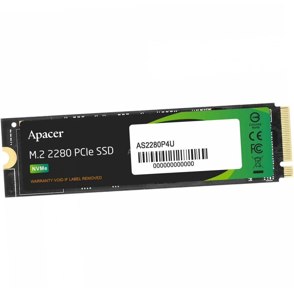 Твердотельный накопитель SSD Apacer AS2280P4U 256Gb M.2 2280 AP256GAS2280P4U-1 PCIe Gen3x4 With NVMe, 3500/1200, IOPS 210/315, MTBF 1.8M, 3D NAND, 170TBW (919304)