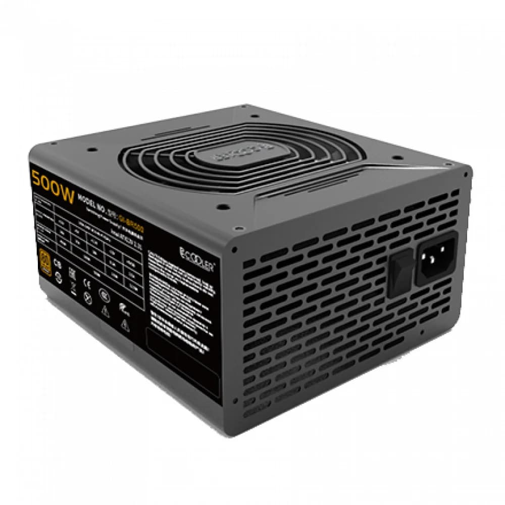 Блок питания ATX 500W PCCooler GI-BR500, Bronze, 20+4/20+4+8/24+4/24+8, 12cm, 2x6+2p PCI-E
