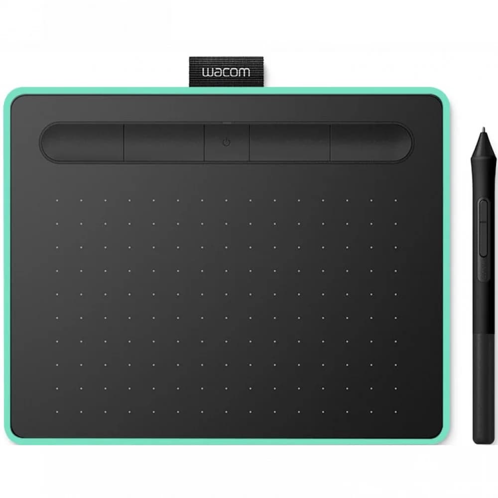 Графический планшет, Wacom, Intuos Small Bluetooth (CTL-4100WLE-N), Разрешение 2540 lpi, Чувствительность к нажатию 4096, 4 программируемые клавиши, 2 клавиши на пере, Размер планшета 200*160*8.8 мм