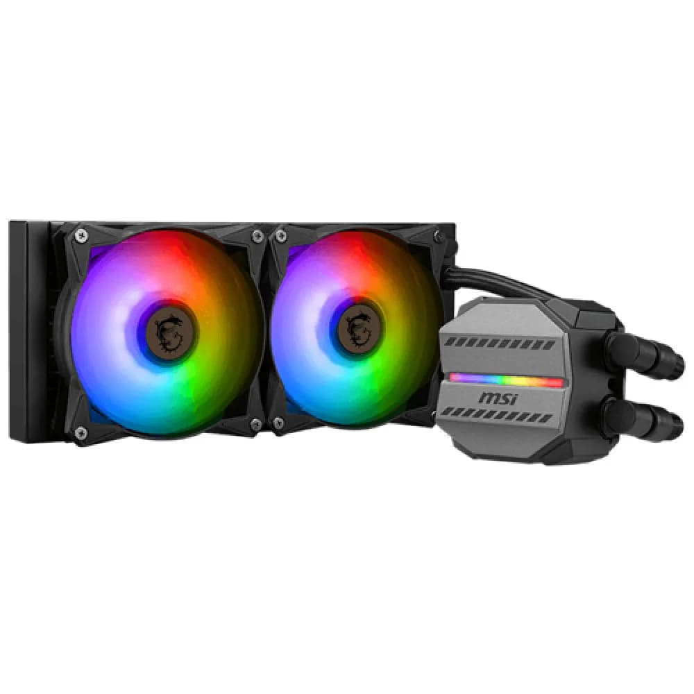 Водяное охлаждение для CPU MSI MAG CORELIQUID M240. Socket Intel/AMD, 4pin, Fan 2x120см, ARGB, Black