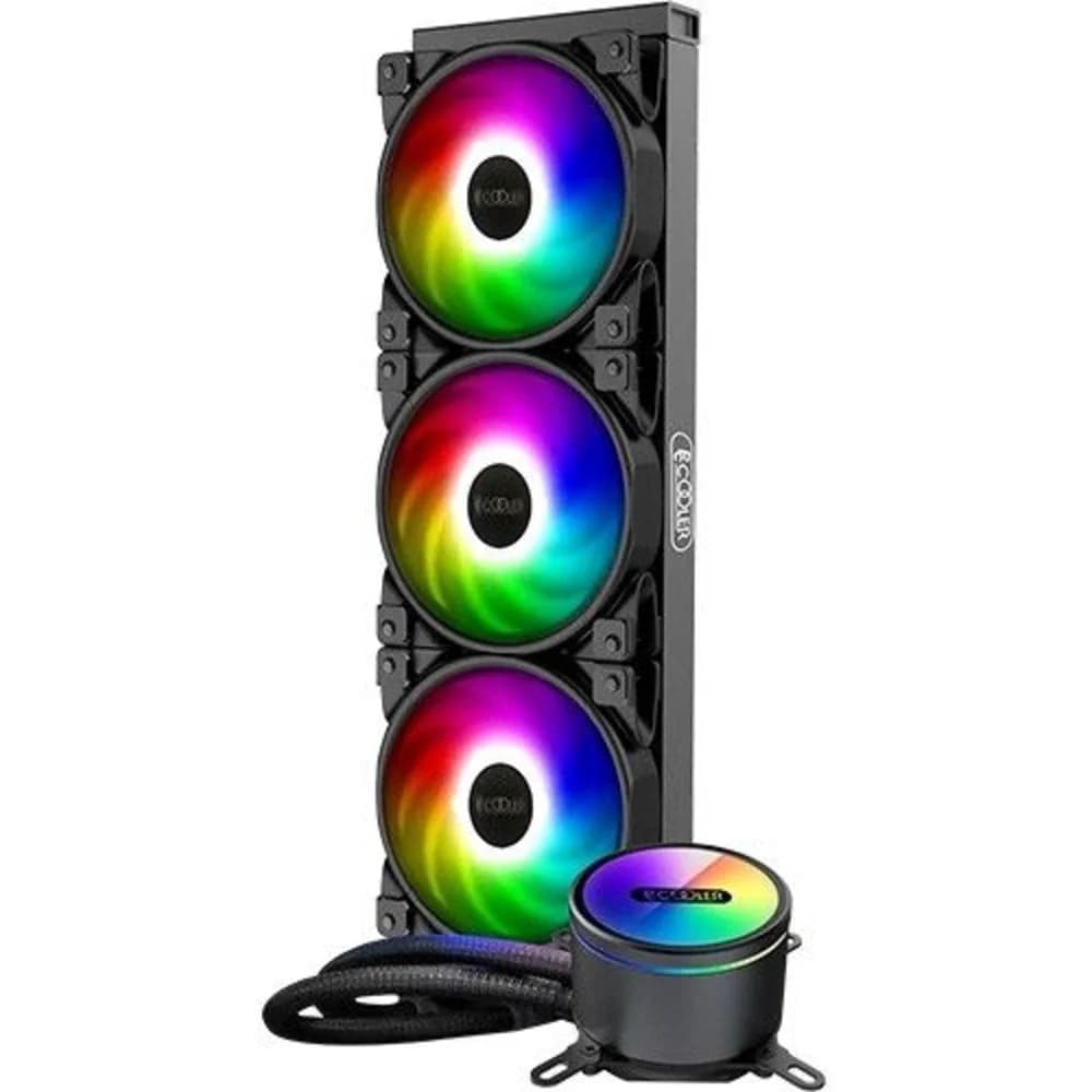 Жидкостная система охлаждения PCCooler PCCooler GI-CX360 ARGB LGA2066/2011/1366/1700/115х/775/TR4/AM4/FM1 2/2+/AM2/2+/3/3+ (6шт/кор, TDP 350W, 3 pin 5V Addressable RGB подсветка, 3х120mm PWM VortexP