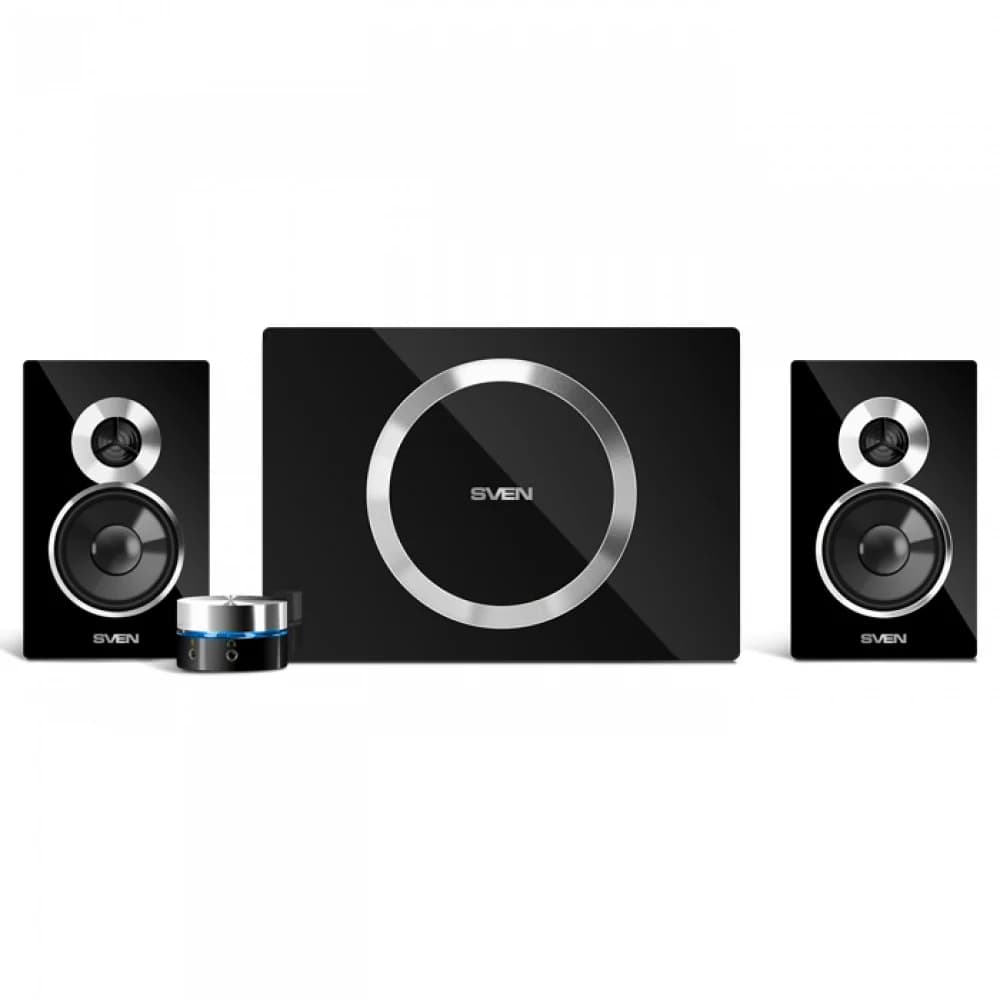 Колонки Sven MS-1095 (2.1), Black, 48Вт (2х14+20) RMS, 40Hz-20kHz, RCA