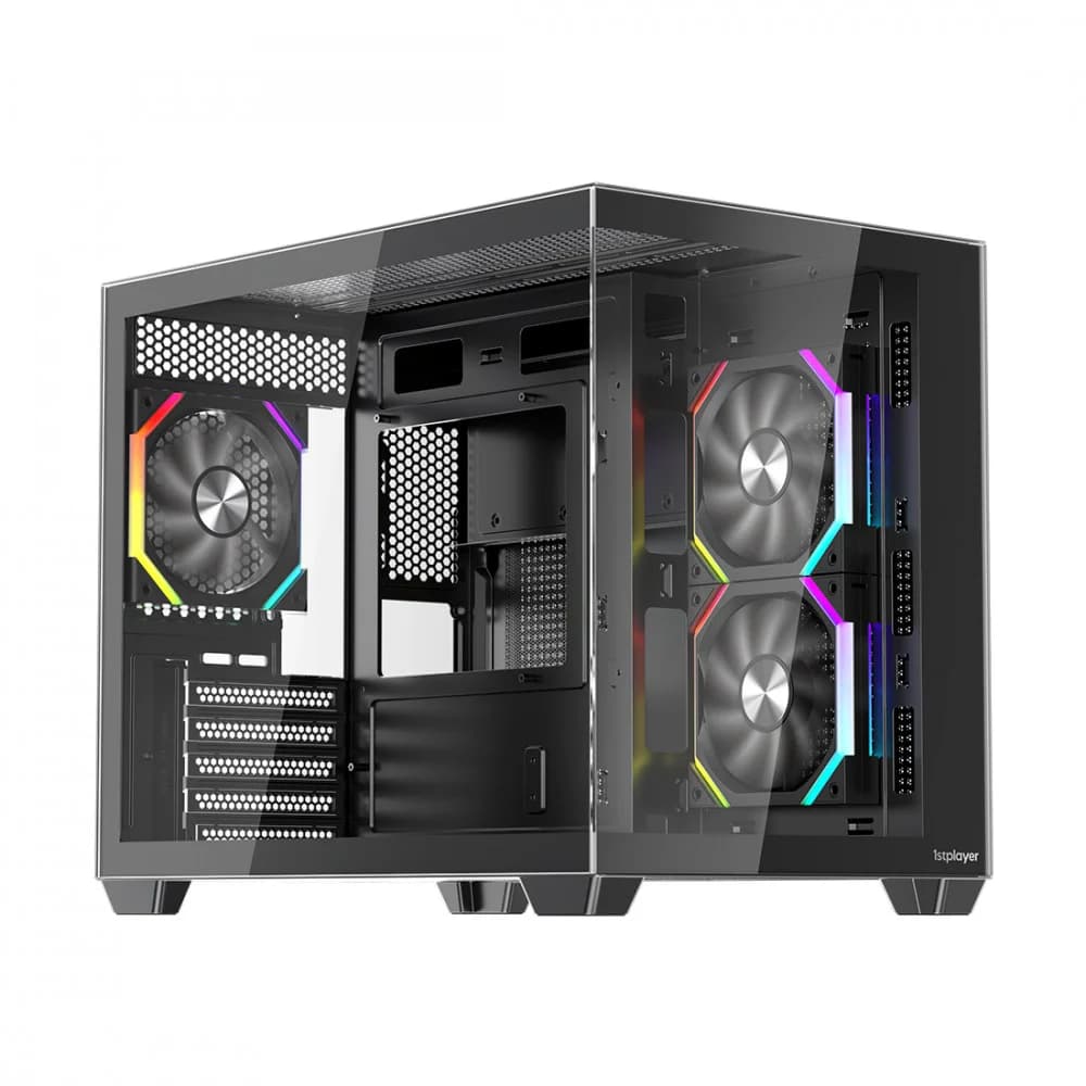 Компьютерный корпус, 1STPLAYER, BV6-BK, BV6-BK-2FH7R-1FH7, M-ATX / ITX, 1*3.5"/2*2.5", Вентилятор 3*12см, Высота кулера до 160 мм, Длина VGA до 410 мм, 425x275x354 мм, Без Б/П, Черный