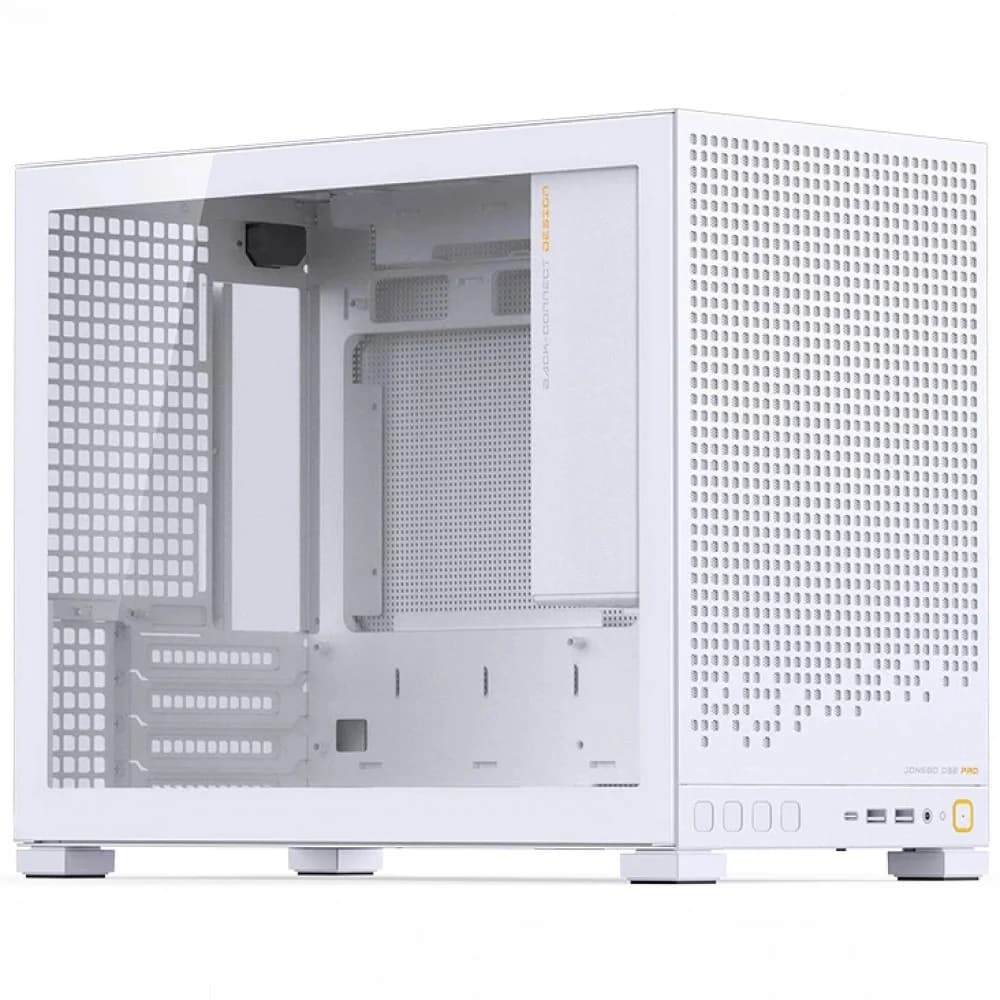 Компьютерный корпус, Jonsbo, D32 PRO White, D32 PRO White, Micro-ATX / Mini-ITX, 2*3.5"/4*2.5", Высота кулера до 164 мм, Длина VGA до 365 мм, 384х207х314 мм, Без Б/П, Белый