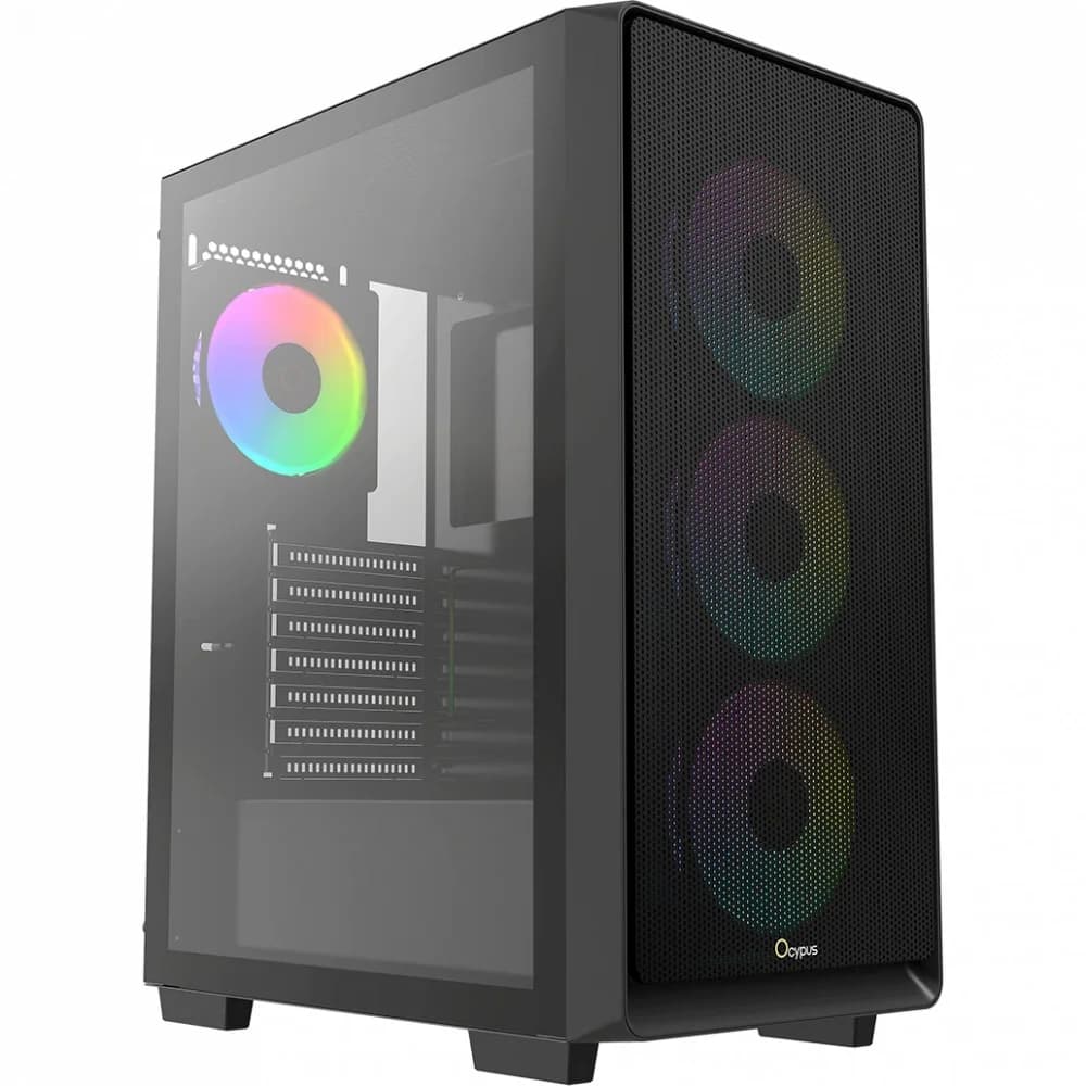 Корпус Ocypus Gamma C60 BK ARGB ATX/mATX/ITX 3xUSB Черный Gamma-C60-BKG400XX-GL