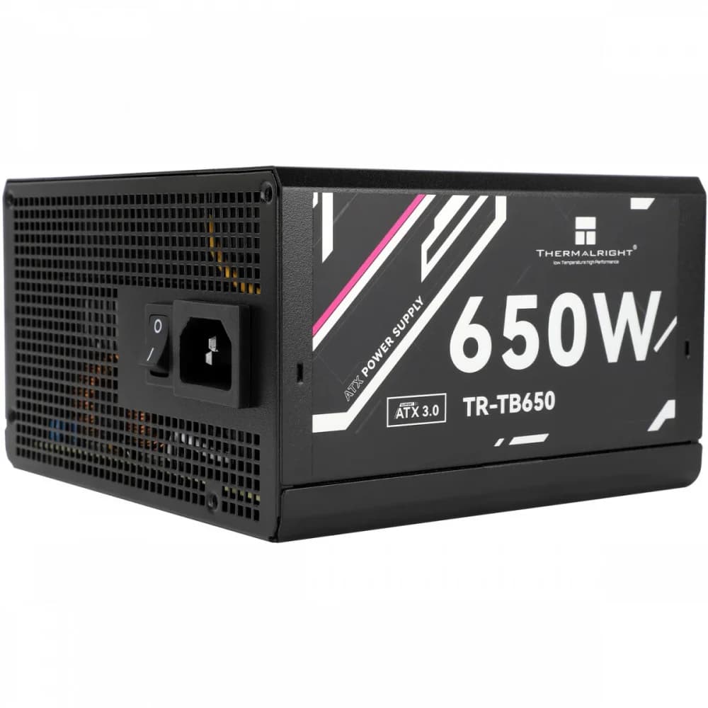 Блок питания 650W/ Power Supply Thermalright, 650W 80+ Bronze (ATX, 3.0, Full modular, 1x24(20+4)pin, 2xCPU 8(4+4)pin, 4xPCIe*2 8(6+2)pin, 3xSATA3, 3xMOLEX4pin, Active, 120x120mm, 150x140x86mm, APFC