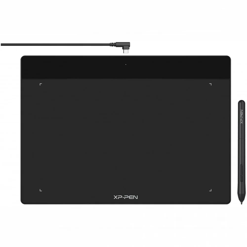 Графический планшет, XP-Pen, Deco Fun L BK, Разрешение 5080 lpi, Чувствительность к нажатию 8192, Интерфейс USB-C, Рабочая область 10"х6.27", Чёрный