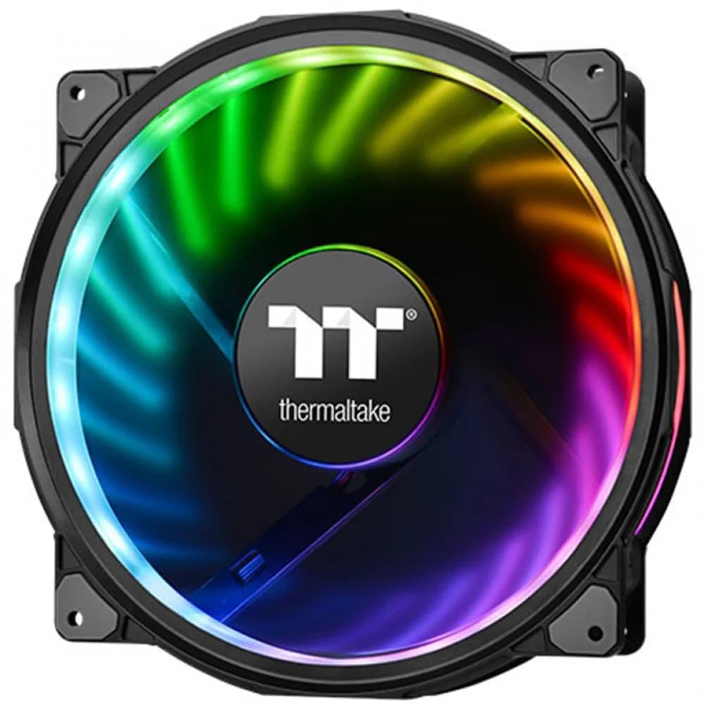Кулер для компьютерного корпуса,Thermaltake, Riing Plus 20 RGB TT Premium Edition Single Fan Pack, CL-F070-PL20SW-A, 200мм, 500-1000 об.мин, USB 2.0 connectors (9 Pin), Подсветка RGB 16.8 млн. цвето