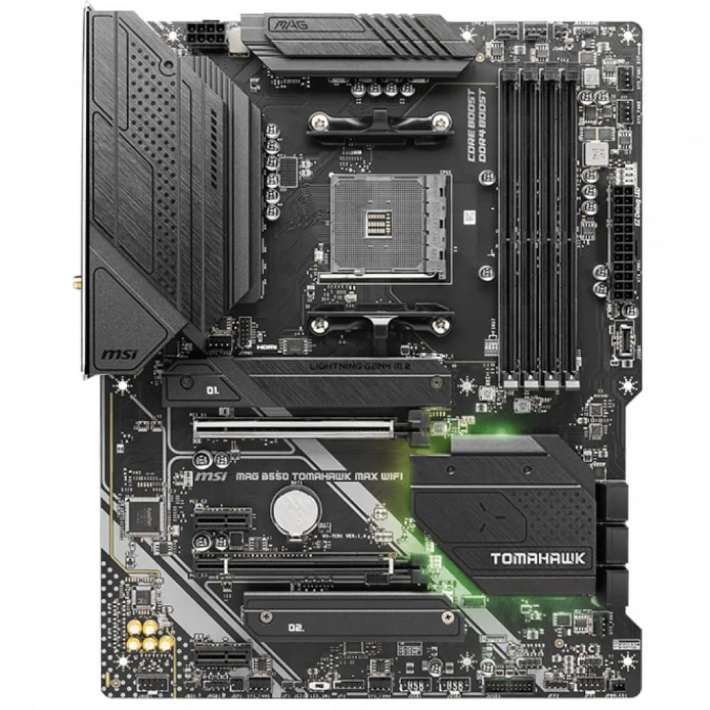 Материнская плата/ MB MSI AMD B550 sAM4, 4xDDR4(128GB), HDMI 2.1/DP, 1xPCIe 4.0x16, 1xPCIe 3.0x16, 2xPCIe 3.0, 1xLAN (2.5GbE), Wi-Fi, BT, 6xSATA 6Gb/s, 2xM.2, 1xUSB-C, 3xUSB 3.2, 2xUSB 2.0, 1xPS/2,