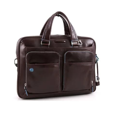 Деловая сумка Piquadro Blue Square CA2849B2/MO с отделением для ноутбука 15" коричневая натур.кожа