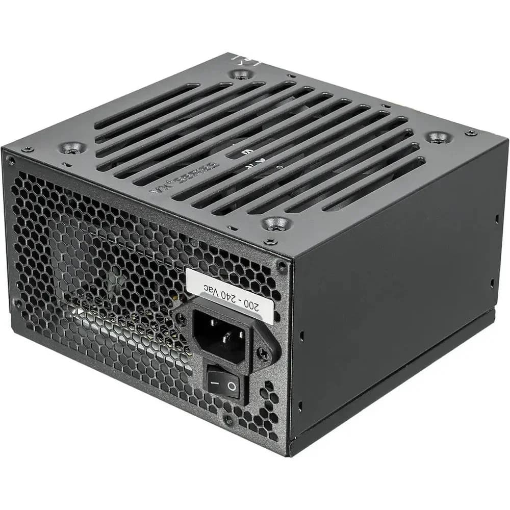 Блок питания, Aerocool, VX PLUS 600, 600W, ATX, (230V None-PFC), 20+4 pin, 4+4pin, 4*Sata, 3*Molex, 1*FDD, 2*PCI-E 6+2 pin, Поддержка Haswell, Вентилятор 12 см, Кабель питания, Чёрный