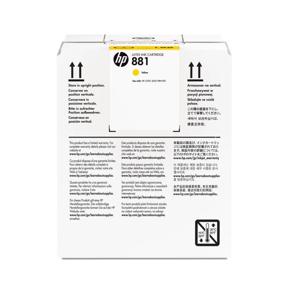 Картридж HP Europe/CR333A/Латексный чернильный/Жёлтый/№881/5 000 мл CR333A
