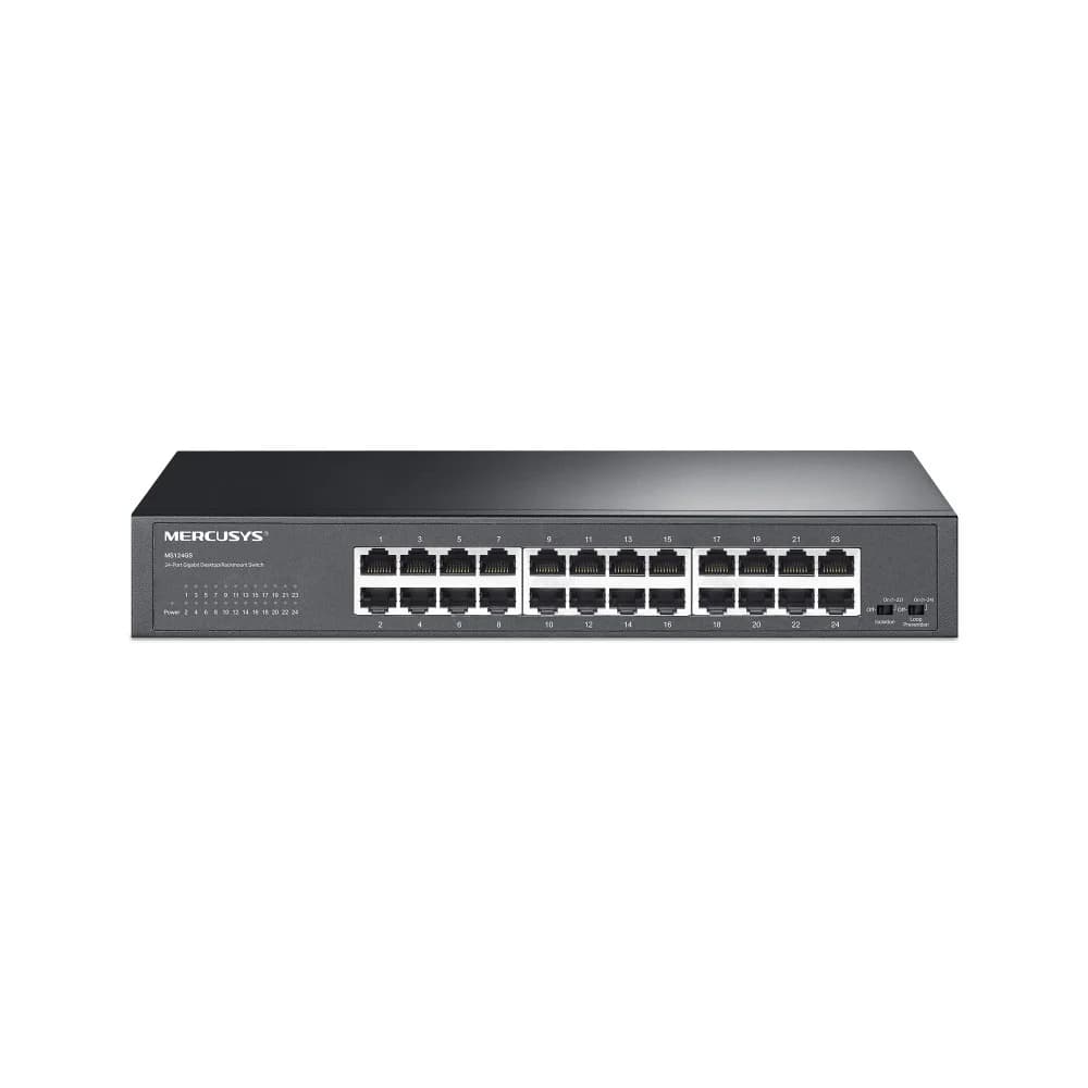 Mercusys MS124GS Коммутатор с 24 гигабитными портами для размещения на столе или в стойке