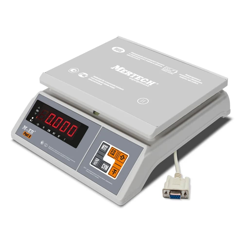 Порционные весы M-ER 326 AFU-3.01 "Post II" LED RS-232 "Интерфейс RS-232 Индикация: Светодиодная Габариты: 290х265х110 мм Платформа: 255x205 мм Питание: адаптер+аккумулятор Максимальный вес: 3 кг Ми