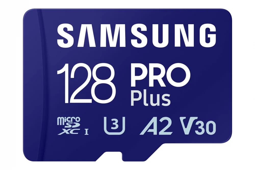 Флеш карта microSDXC 128GB Samsung PRO Plus Class 10, A2, V30, UHS-I (U3), W 130 МБ/с, R 180 МБ/с, <MB-MD128SA/EU> адаптер на SD