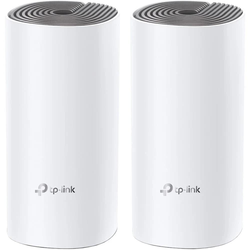 TP-Link Deco E4(2-pack), AC1200 Домашняя Mesh Wi-Fi система, 2 устройства, до 300 Мбит/с на 2,4 ГГц + до 867 Мбит/с на 5 ГГц, 2 встр. антенны, 2x10/100 Мбит/с (автоопределение WAN/LAN)